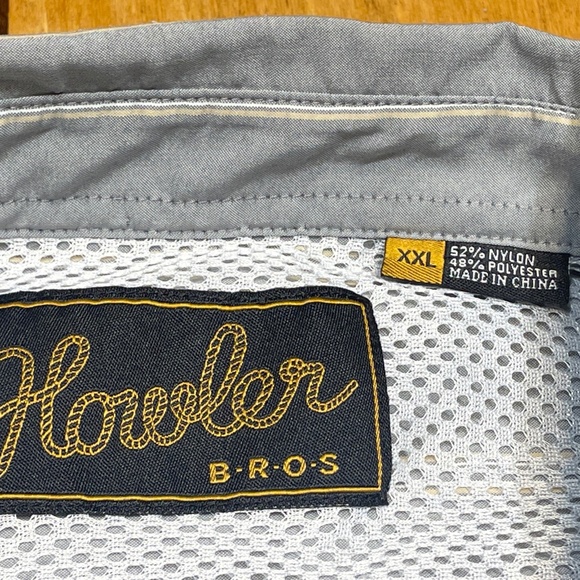 Howler Brothers Shirt 2XL Gray H Bar B Snap Button Short Sleeve Cowboy Western - Picture 7 of 16